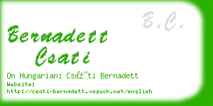 bernadett csati business card